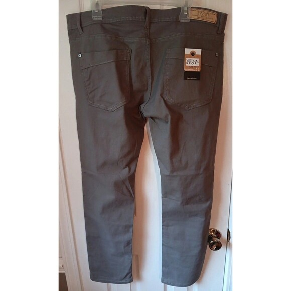 Mens Slim Fit Stretch Vertical Sport Pants 38/30 - Picture 2 of 8